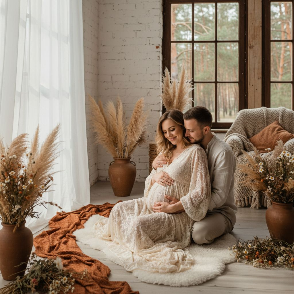 Maiga un sirsnīga gaidību fotosesija